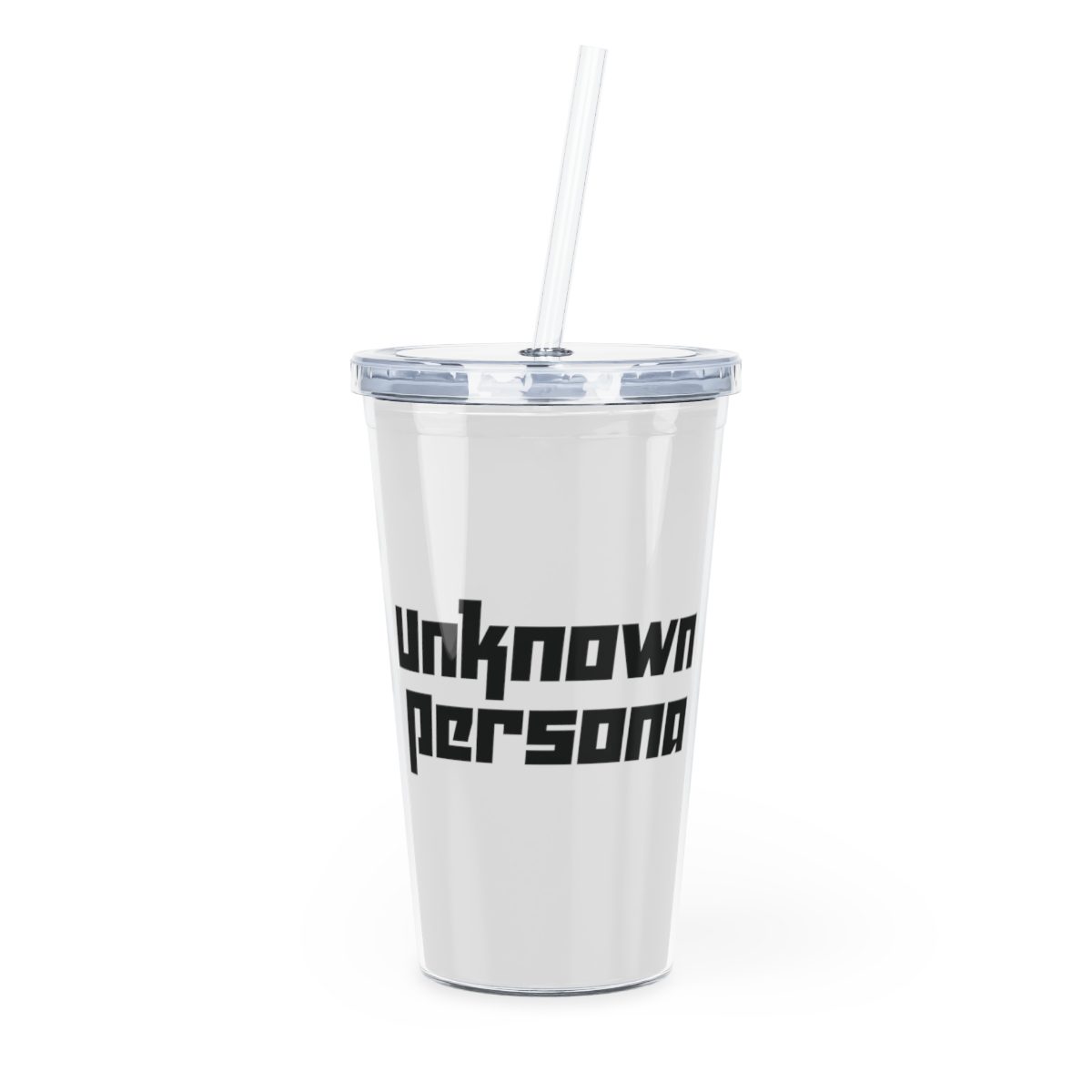Plastic Tumbler with Straw